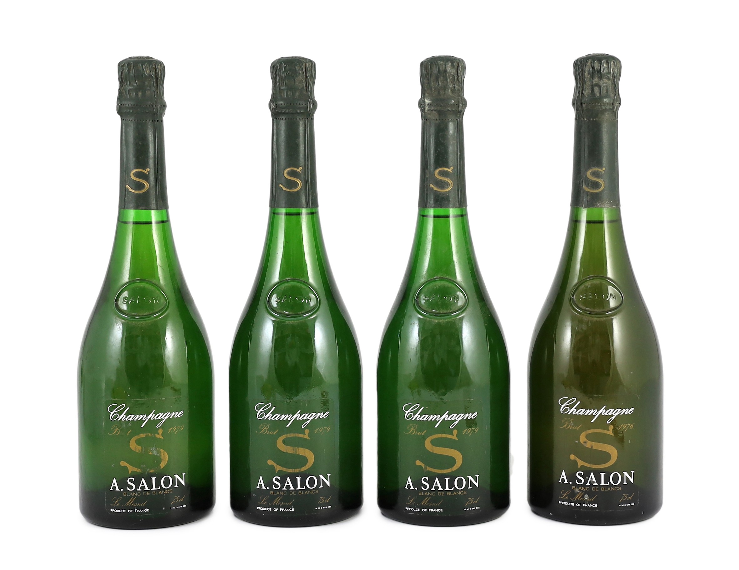 Three bottles of 1979 'Salon' champagne and one bottle of 1976 (4)